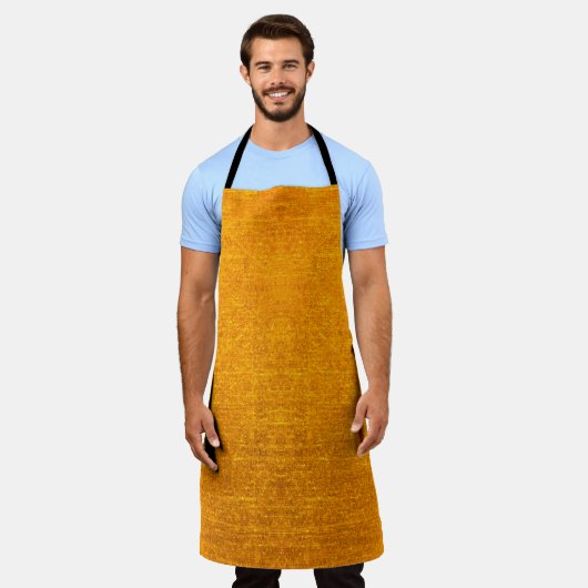 金ゴールドメタルのブラシ付きの背景またはテクスチャ エプロン (着用した状態)