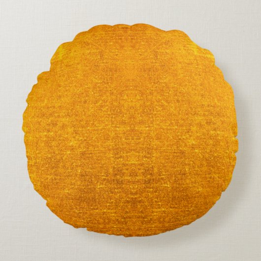 金ゴールドメタルのブラシ付きの背景またはテクスチャ ラウンドクッション (正面)