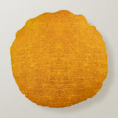 金ゴールドメタルのブラシ付きの背景またはテクスチャ ラウンドクッション (裏面)
