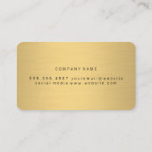 金ゴールドメタルのブラシ付き背景 名刺 (裏面)