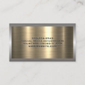 金ゴールドメタルアルミニウムシルバーブラシ | 工業用 名刺 (裏面)
