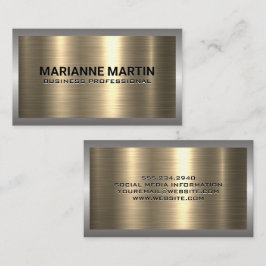 金ゴールドメタルアルミニウムシルバーブラシ | 工業用 名刺