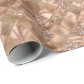 金ゴールドメタルグリッターシャイニーホリデークリスマス ラッピングペーパー (ロールコーナー)