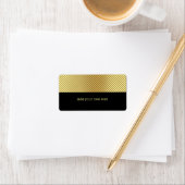 金ゴールドメタルグリッターブラックラベルギフトシール ラベル (インサイチュ)