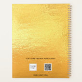 金ゴールドメタルフォトモノグラムイニシャル名2023 プランナー手帳 (裏面)