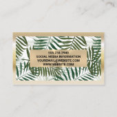 金ゴールドメタルフレーム | ボホパーム離れスタイル 名刺 (裏面)