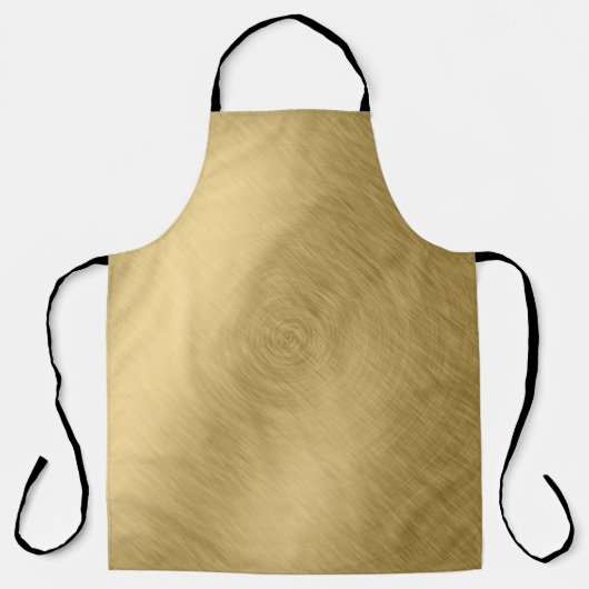 金ゴールドメタルブラシバックグラウンドまたはテクスチャ抽象 エプロン (正面)