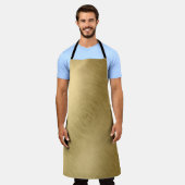 金ゴールドメタルブラシバックグラウンドまたはテクスチャ抽象 エプロン (着用した状態)