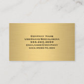 金ゴールドメタルブラシ |メイクアップブラシ 名刺 (裏面)