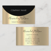 金ゴールドメタルプロフェッショナルミニマリズム形状 名刺 (正面/裏面)