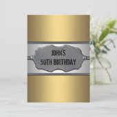 金ゴールドメタルマン50th誕生日パーティー 招待状 (スタンド正面)