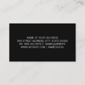 金ゴールドメタルルクス |金属の斑点のあるドット 名刺 (裏面)