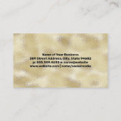 金ゴールドメタル光沢のあるテクスチャワイングラス 名刺 (裏面)