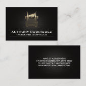 金ゴールドメタル半車 | ドライバ | 物流 名刺 (正面/裏面)