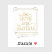 金ゴールドメタル強く勇気のあるステッカー シール (シート)