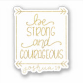 金ゴールドメタル強く勇気のあるステッカー シール (正面)
