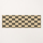 金ゴールドメタル抽象芸術バスケットウィーブエレガントシック ヨガマット (正面(横))