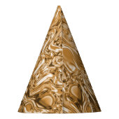 金ゴールドメタル結婚ハート記念日 パーティーハット (裏面)