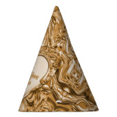 金ゴールドメタル結婚ハート記念日 パーティーハット (右)