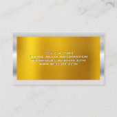 金ゴールドメタル |シルバー縁ど 名刺 (裏面)