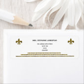 金ゴールドメタル&金ゴールドフルーアデリス差出人住所 ラベル (インサイチュ)