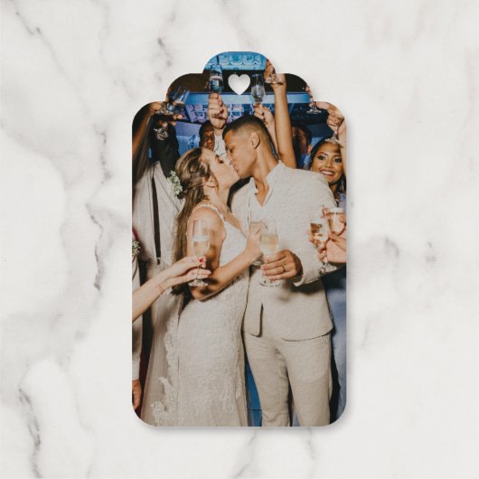 金ゴールドメダリオンエレガントマンダラ結婚ズ・サンキュー ギフトタグ (裏面)