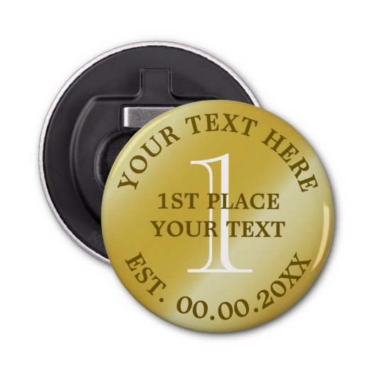 金ゴールドメダリストのチャンピオン勝者 栓抜き (正面)