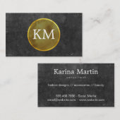 金ゴールドメダリン |デラックス、石板 名刺 (正面/裏面)