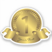 金ゴールドメダルカスタム&文字賞受賞者ステッカー シール (正面)