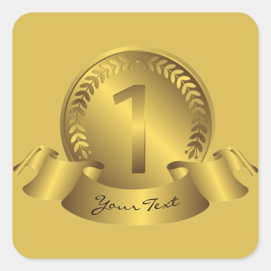 金ゴールドメダルカスタム・文字賞受賞者 スクエアシール (正面)