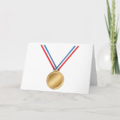 金ゴールドメダルグリーティングカード カード (正面)