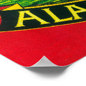 金ゴールドメダルサーモン缶ラベルKodiak島, AK ポスター (角)