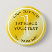 金ゴールドメダルボタン1位コンクール優勝 缶バッジ (正面)