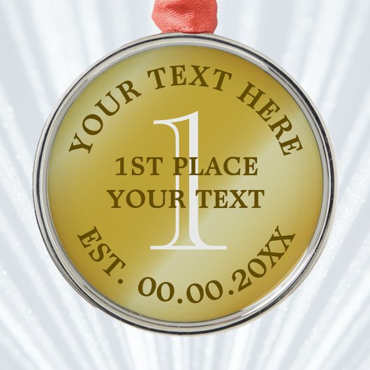 金ゴールドメダル1位優勝メダリオン メタルオーナメント