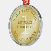 金ゴールドメダル1位優勝メダリオン メタルオーナメント (左)