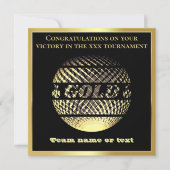 金ゴールドメダル1位優勝者スポーツカード (正面)