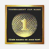 金ゴールドメダル1位優勝者チャンピオンマグネット マグネット (正面)