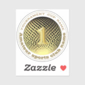 金ゴールドメダル1位優勝者ラウンドステッカー シール (シート)