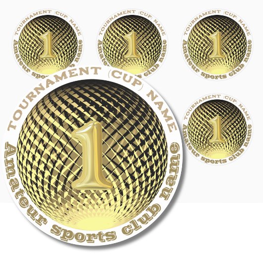 金ゴールドメダル、ナンバーワンチャンピオンシール ラウンドシール