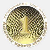 金ゴールドメダル、ナンバーワンチャンピオンシール ラウンドシール (正面)