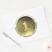 金ゴールドメダル、ナンバーワンチャンピオンシール ラウンドシール (封筒)