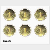 金ゴールドメダル、ナンバーワンチャンピオンシール ラウンドシール (シート)