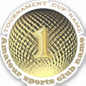 金ゴールドメダル、1位優勝者ステッカー シール (正面)