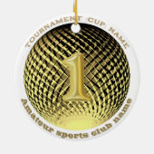 金ゴールドメダル、1位優勝者ステッカー セラミックオーナメント (裏面)