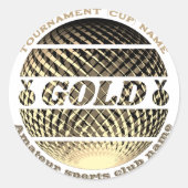 金ゴールドメダル、1位優勝者ステッカー ラウンドシール (正面)