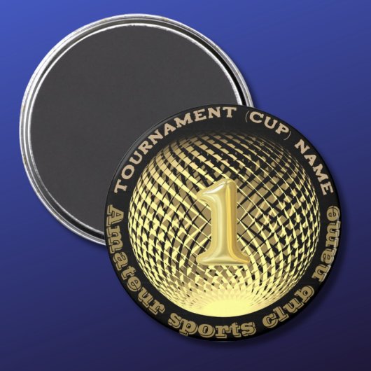 金ゴールドメダル、1位優勝者チャンピオンステッカー マグネット