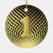 金ゴールドメダル、1位決定者 セラミックオーナメント (正面)