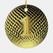 金ゴールドメダル、1位決定者 セラミックオーナメント (裏面)