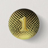 金ゴールドメダル、1位決定者 缶バッジ (正面)