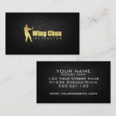 金ゴールドメッキウイングチュンインストラクター 名刺 (正面/裏面)